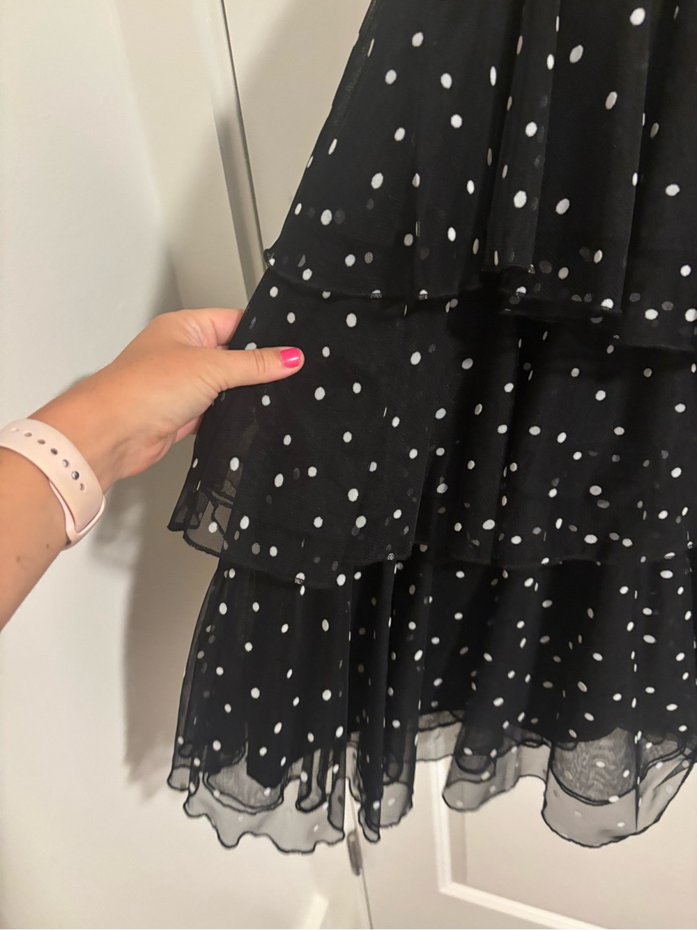 KATE SPADE x Target Tiered Polka Dot Halter Mini Dress Black White Size XS - Picture 5 of 8